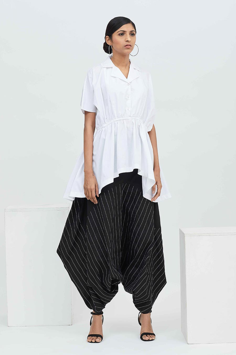 Calla Lily White Shirt Tunic