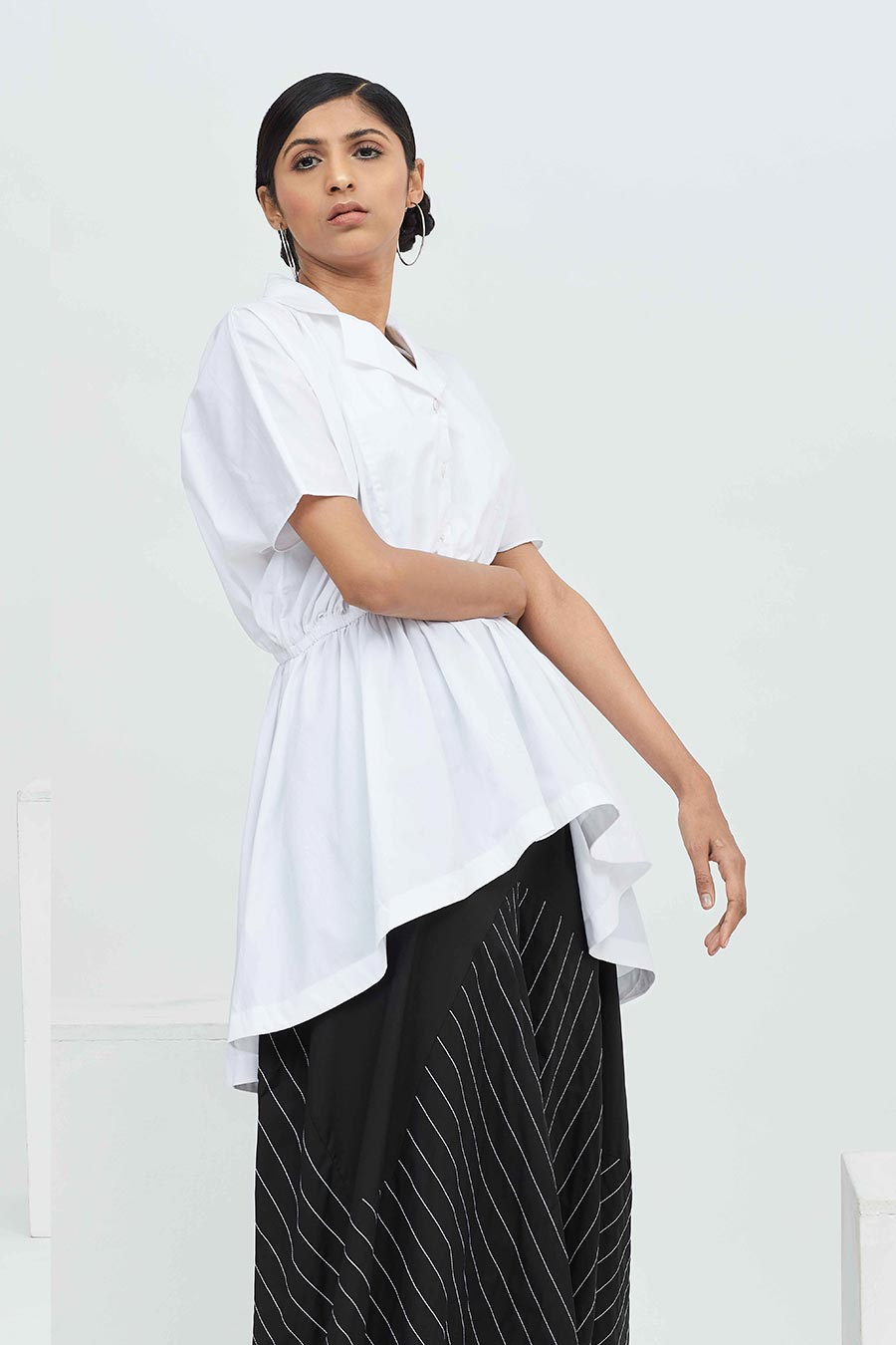 Calla Lily White Shirt Tunic