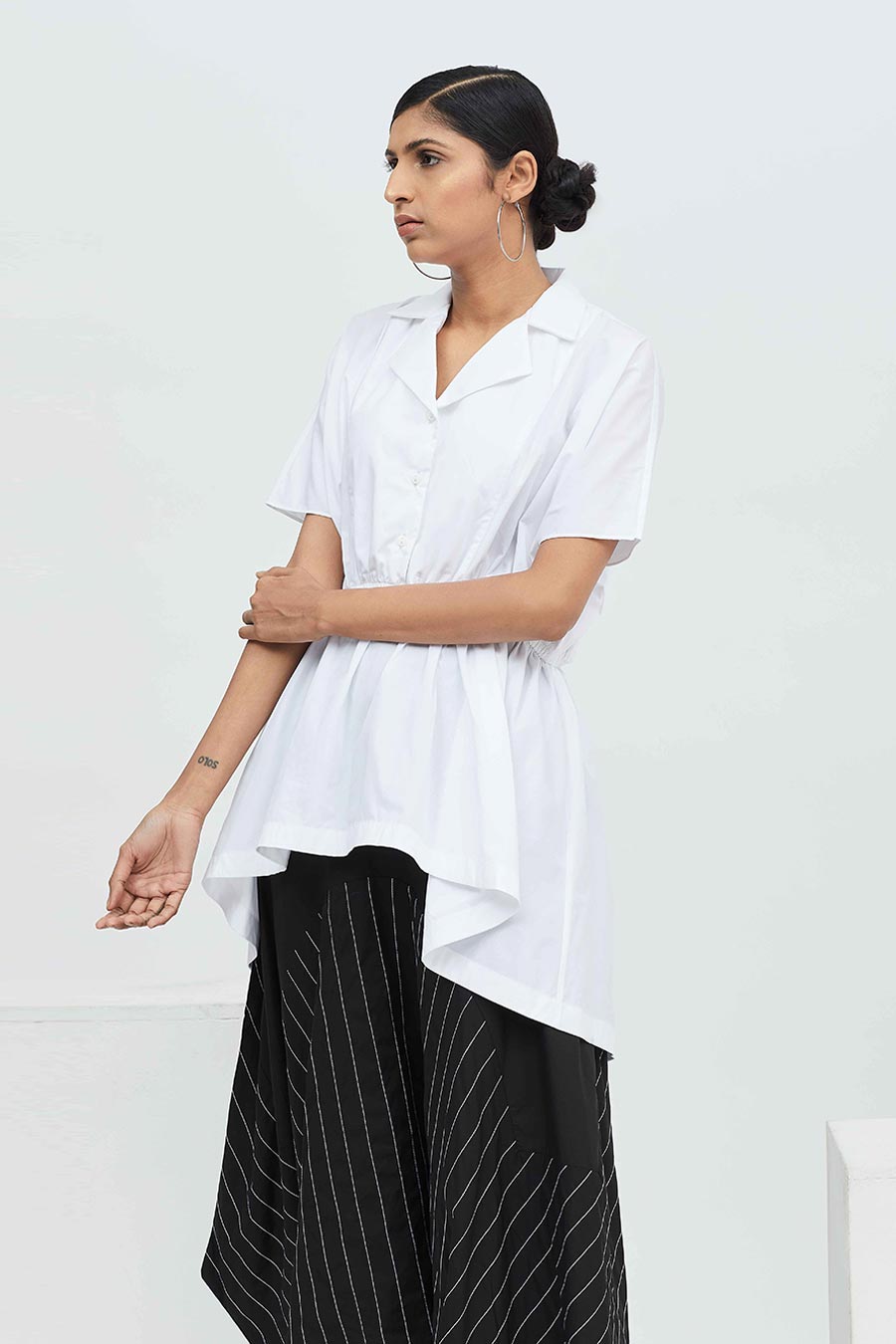 Calla Lily White Shirt Tunic