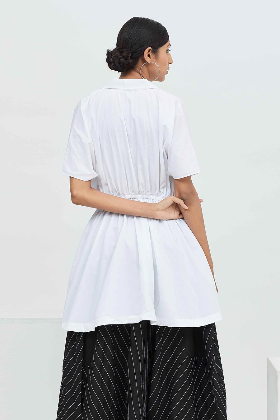 Calla Lily White Shirt Tunic