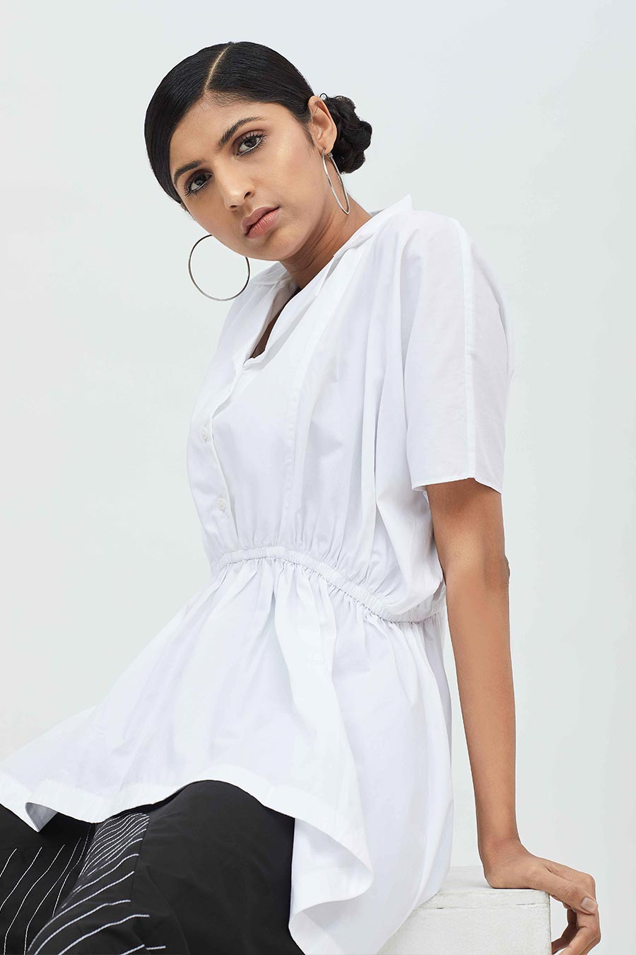 Calla Lily White Shirt Tunic