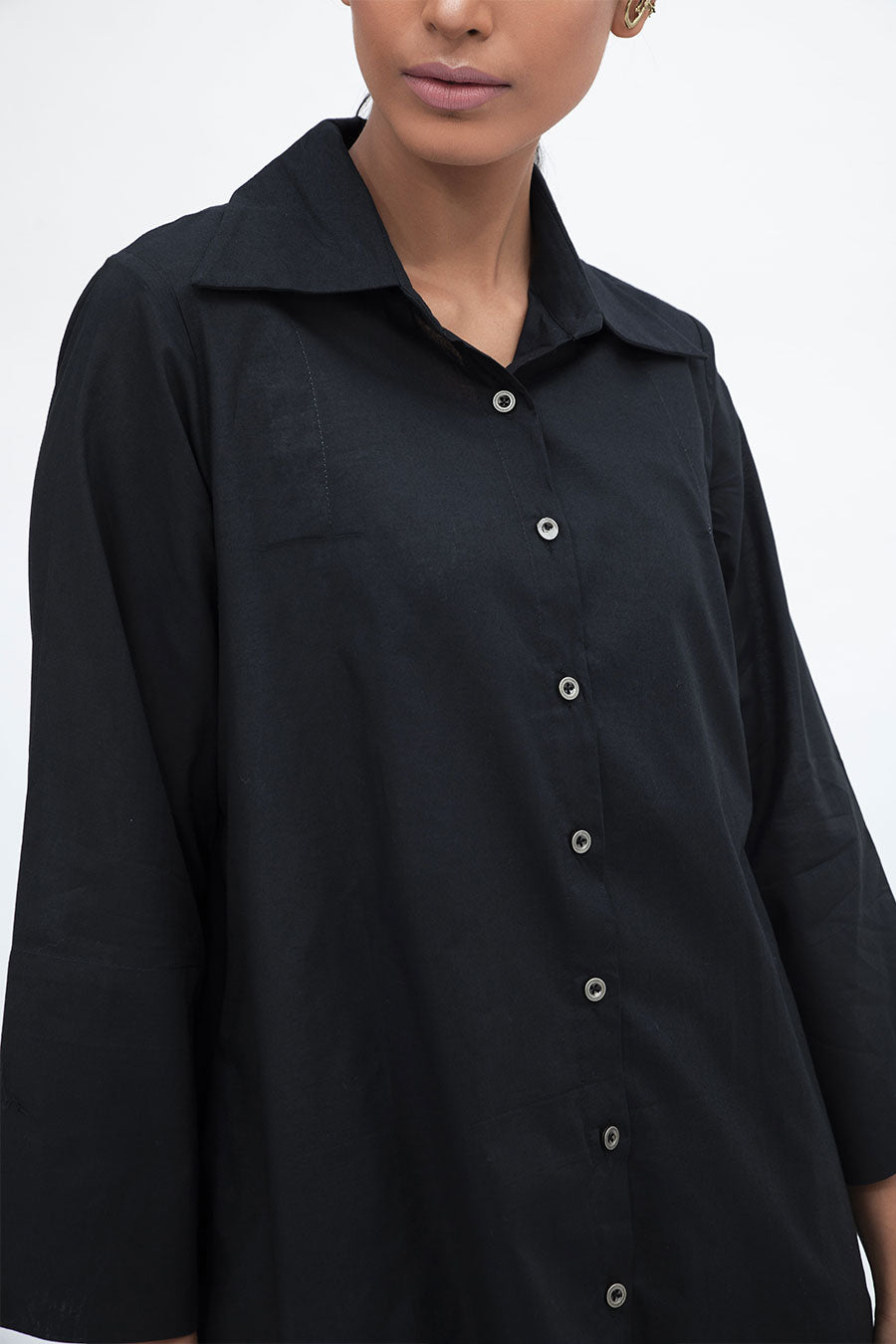 Black & White Monochrome High Low Shirt