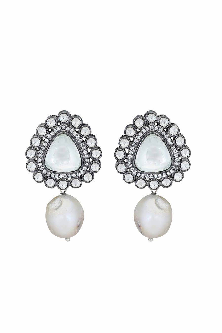 Gold Plated Kundan Necklace & Earrings Set