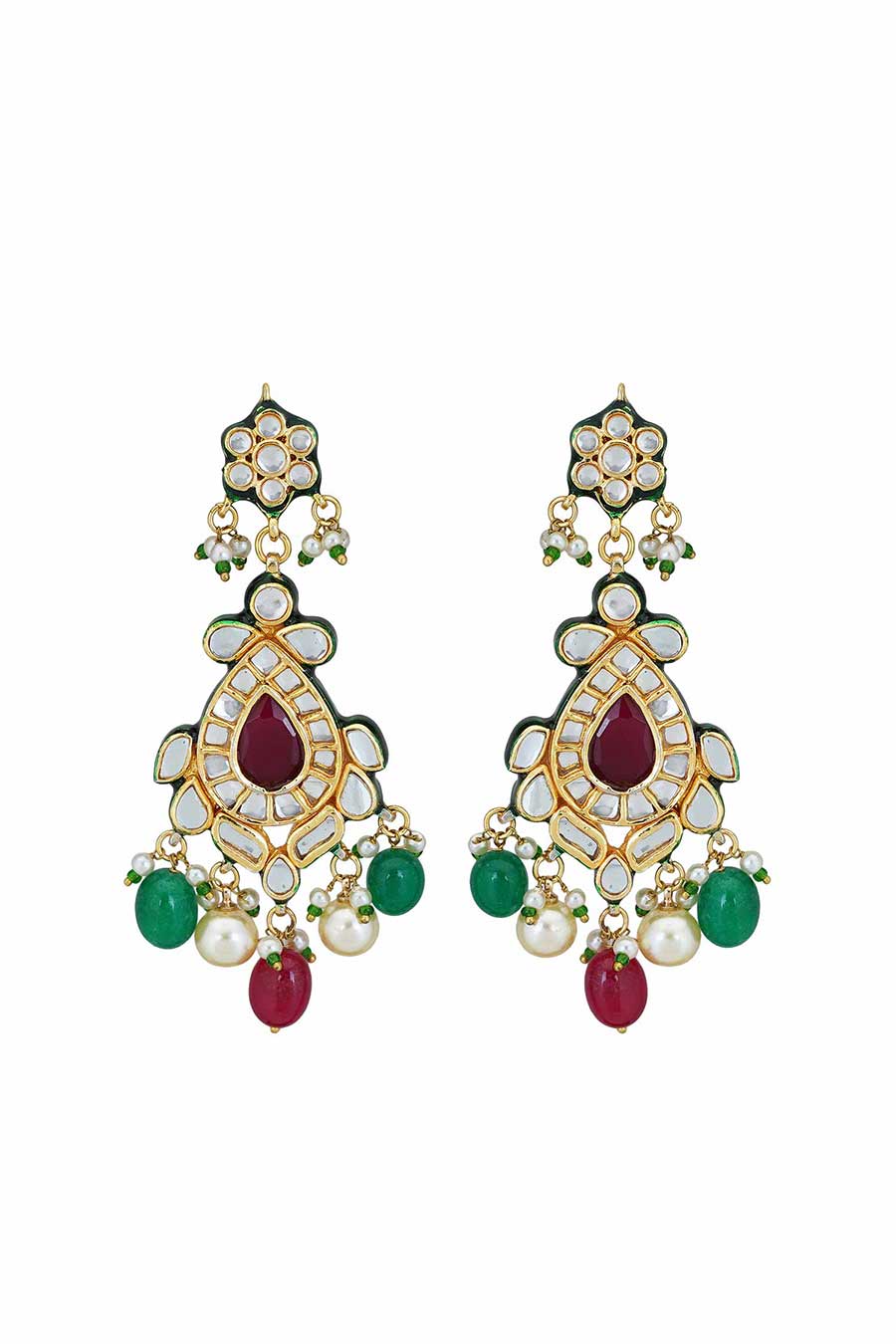 Gold Plated Kundan Choker & Earrings Set