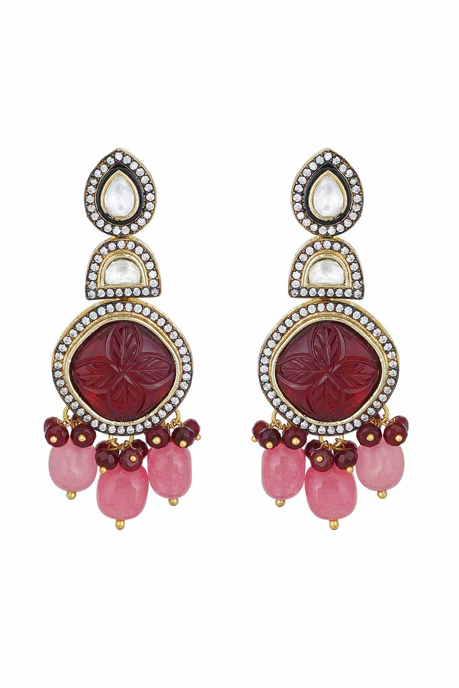 Gold Plated Kundan Choker & Earrings Set