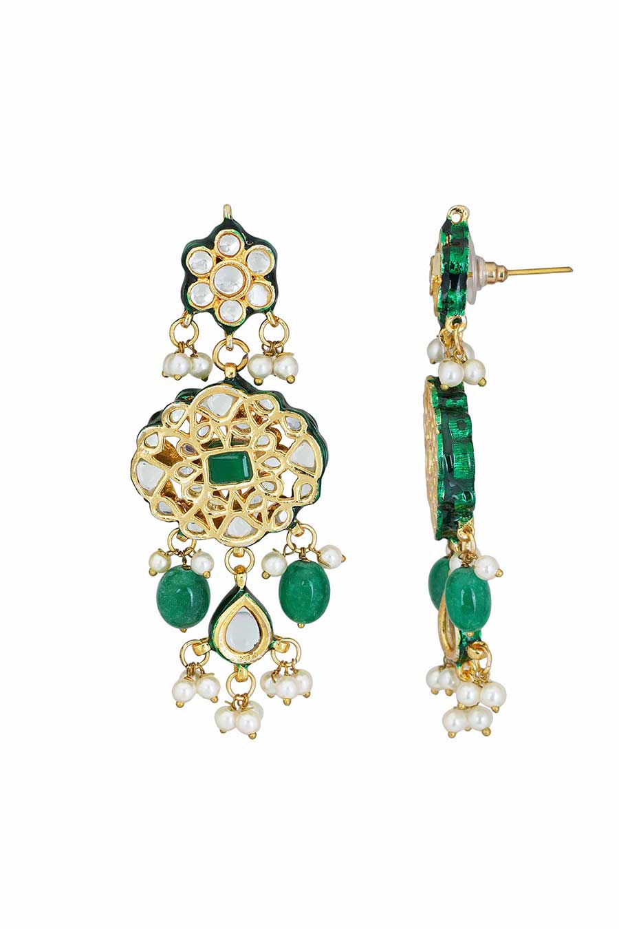 Gold Plated Kundan Choker & Earrings Set