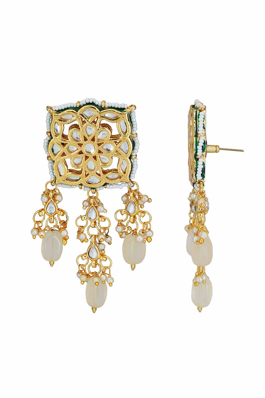 Gold Plated Kundan Choker & Earrings Set