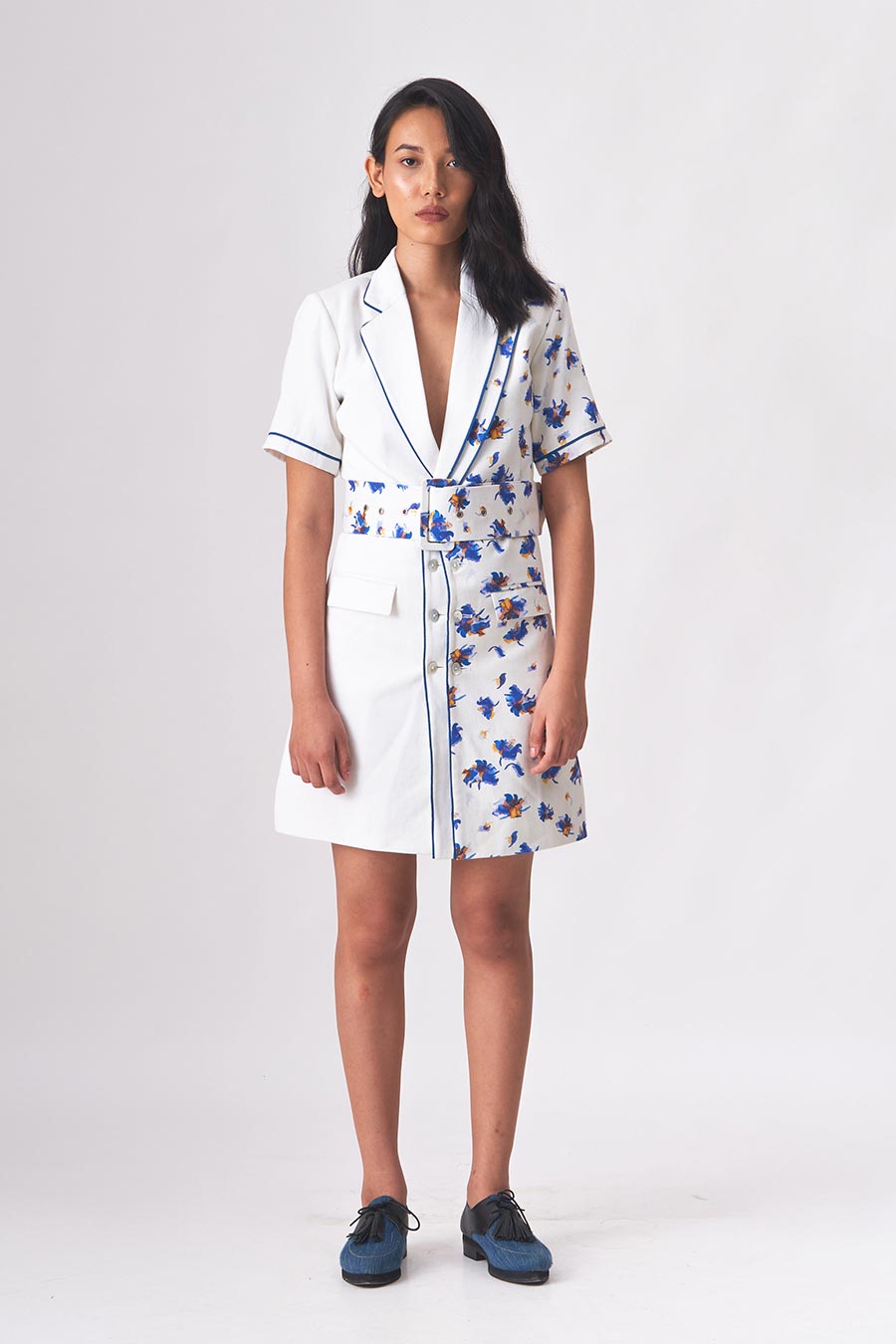 NAVAEH - Handloom Denim Blazer Dress