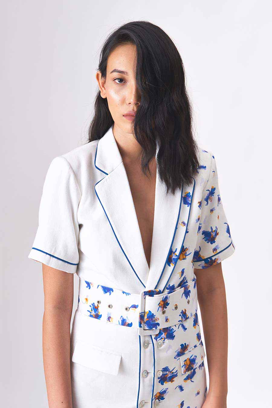 NAVAEH - Handloom Denim Blazer Dress