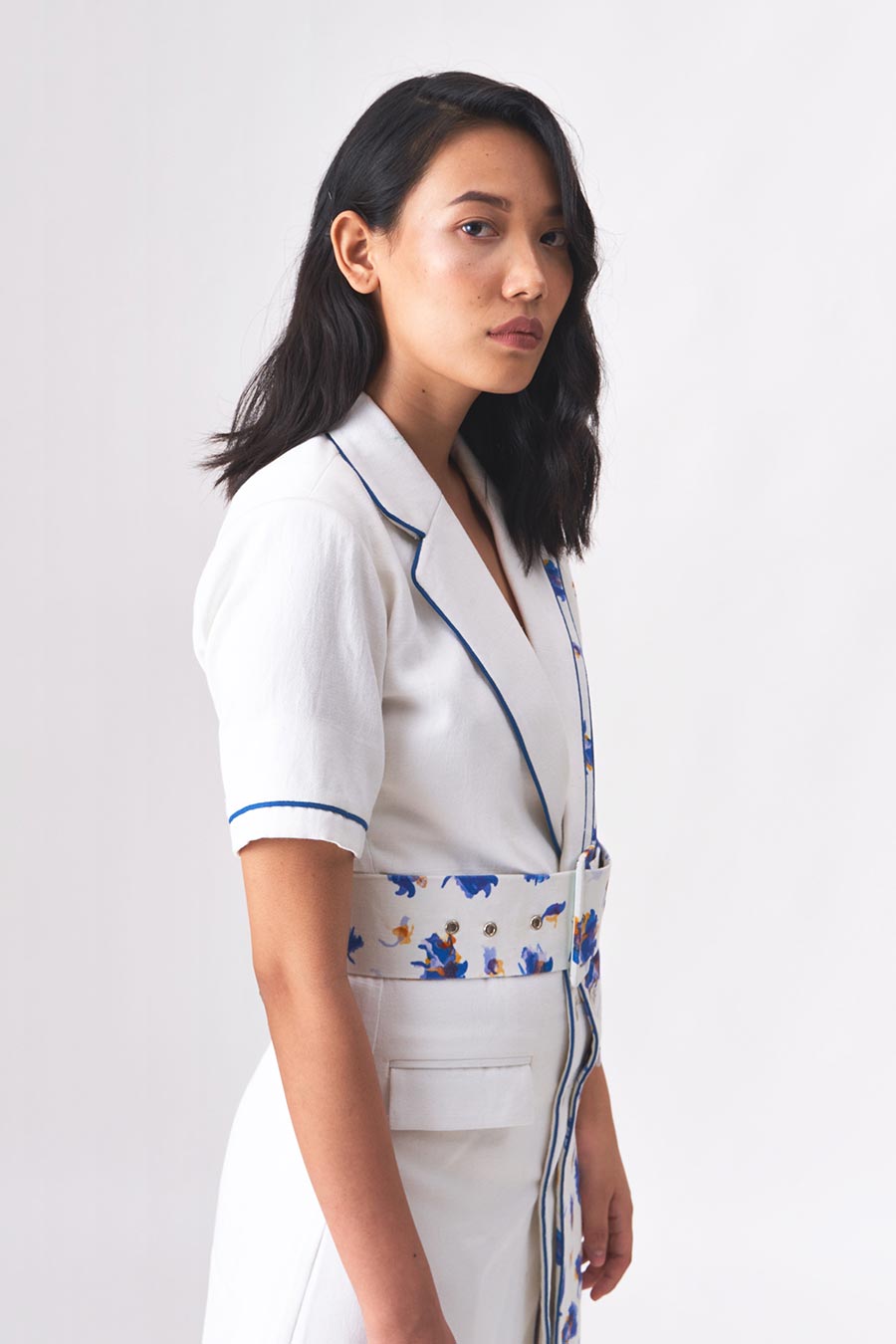 NAVAEH - Handloom Denim Blazer Dress