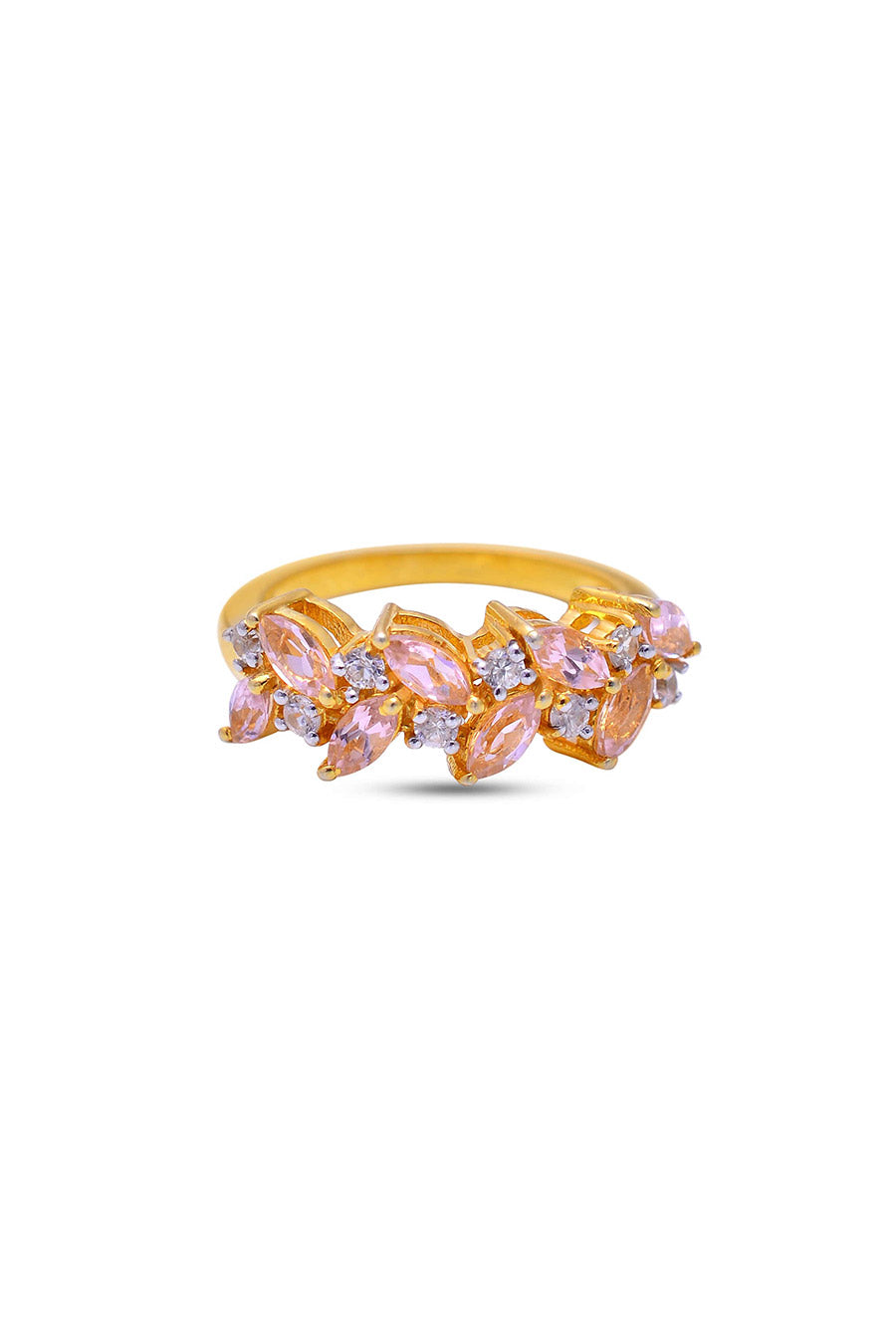 Morganite Marquise Cocktail Ring in 925 Silver