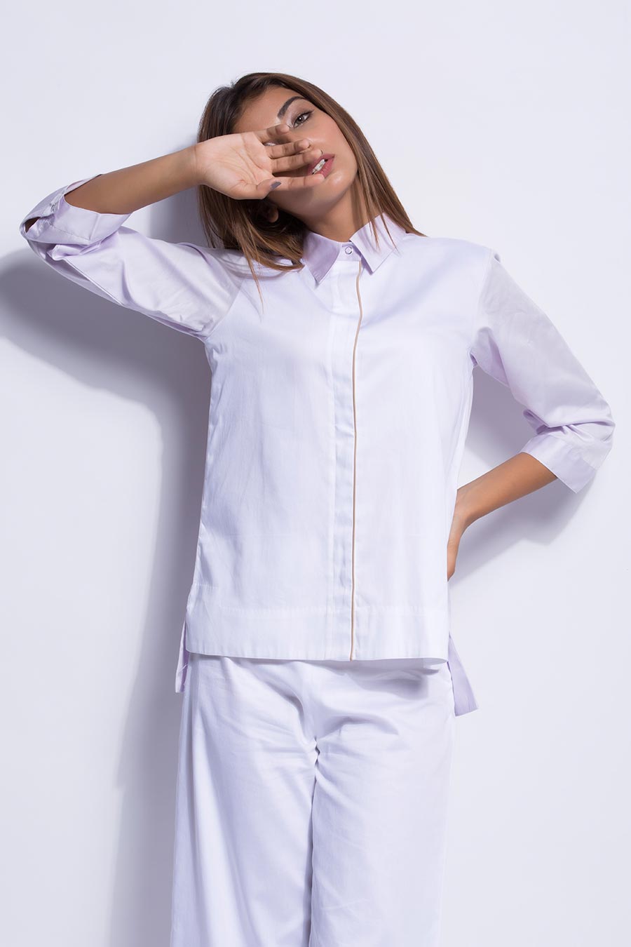 White High-Low Shirt