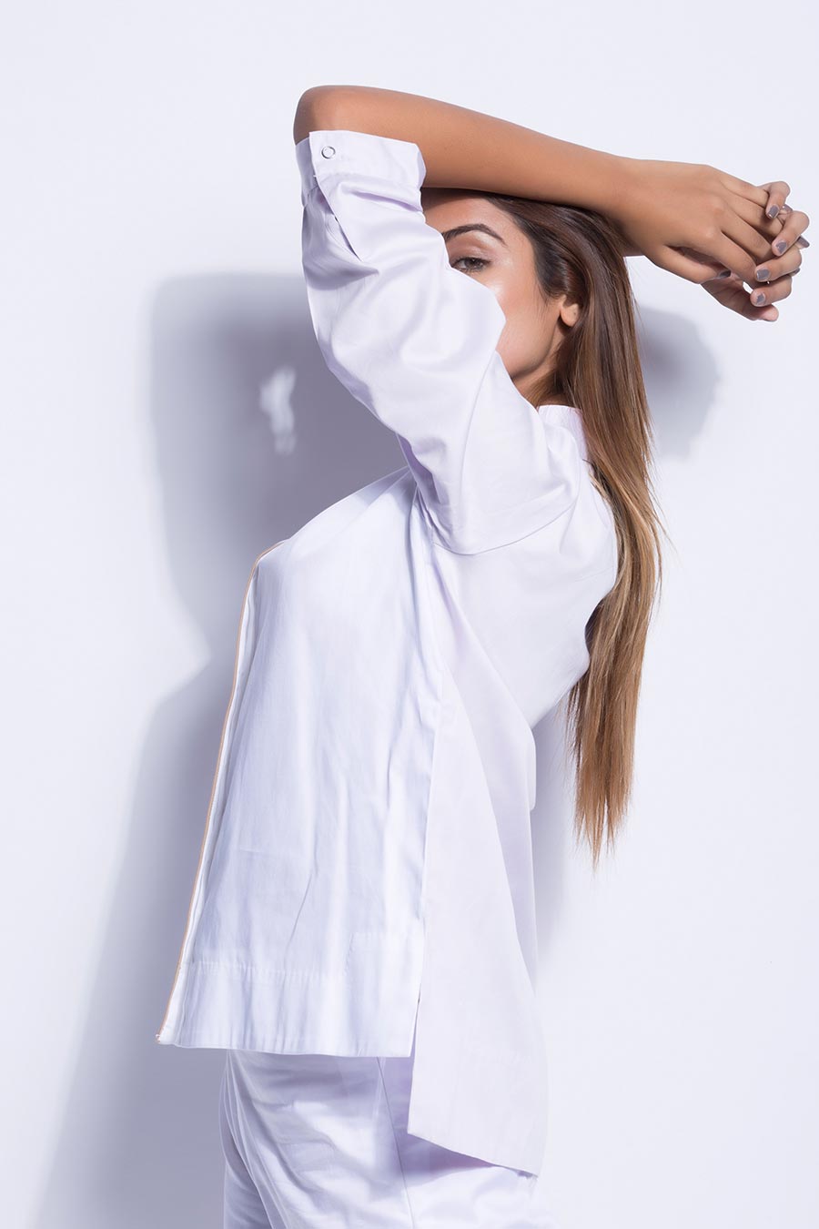 White High-Low Shirt