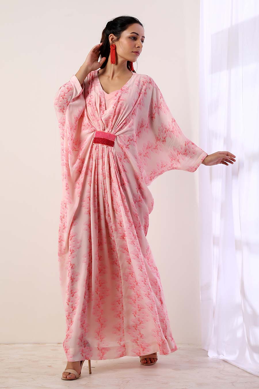 Pink kaftan sale dress
