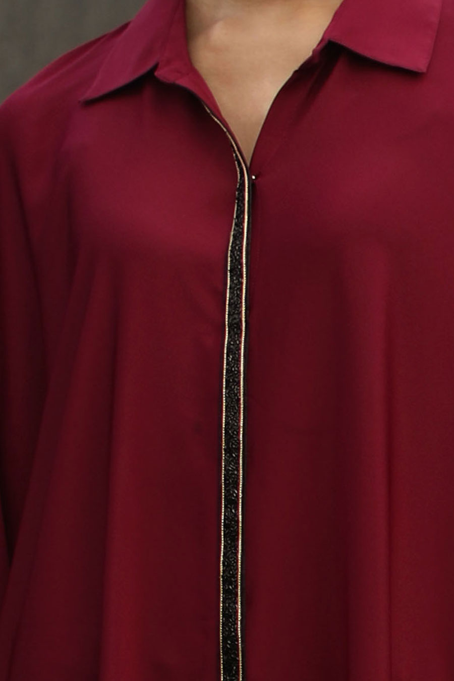 Violet Tape Cuff Loose Fit Shirt