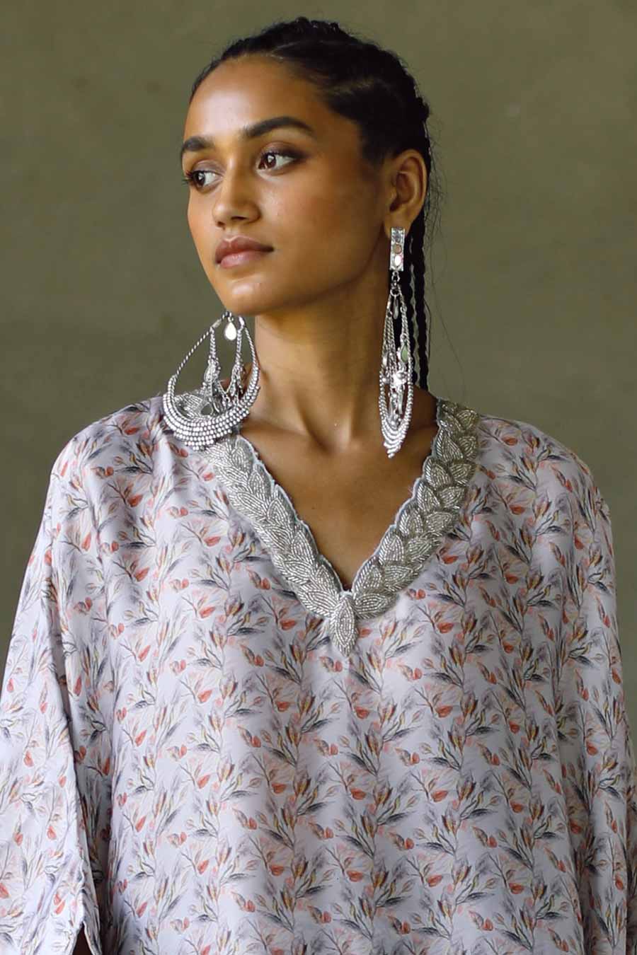 Oxford Embroidered Kaftan & Pant Co-Ord Set
