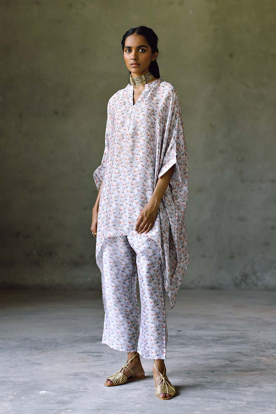Oxford Short Kaftan & Pant Co-Ord Set