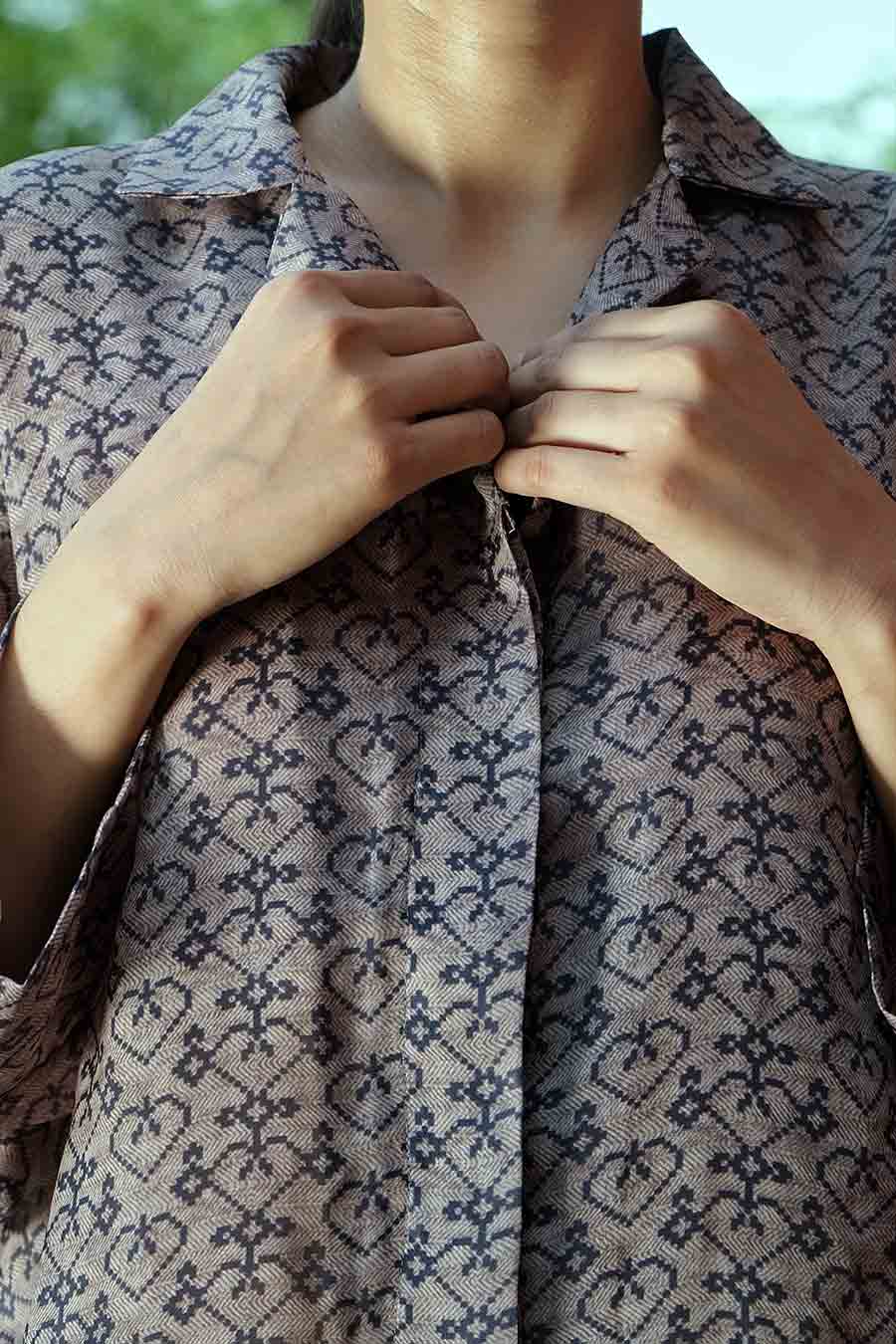 Heart Print Shirt & Pant Co-Ord Set