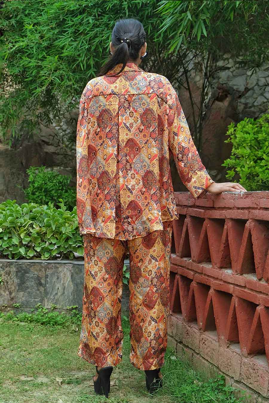Multi-Print Loose Fit Shirt