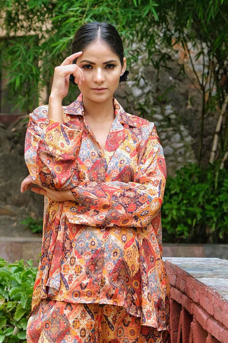 Multi-Print Loose Fit Shirt