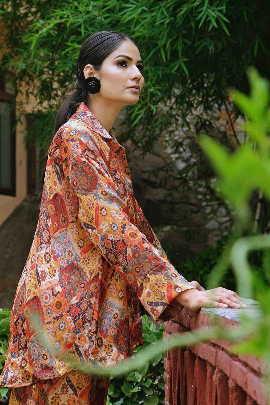 Multi-Print Loose Fit Shirt