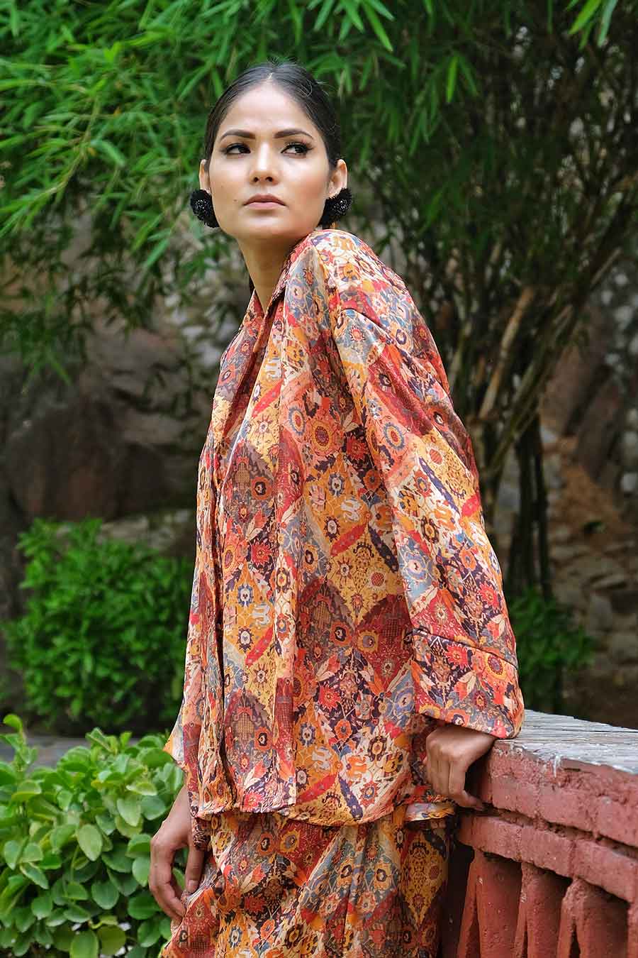 Multi-Print Loose Fit Shirt