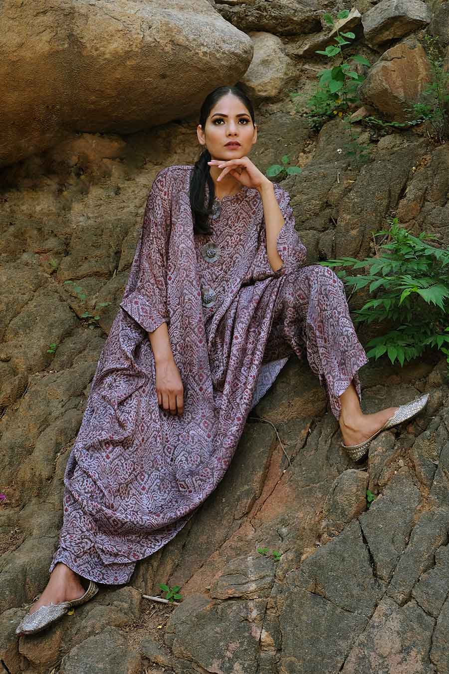 Ikat Kaftan & Pant Co-Ord Set
