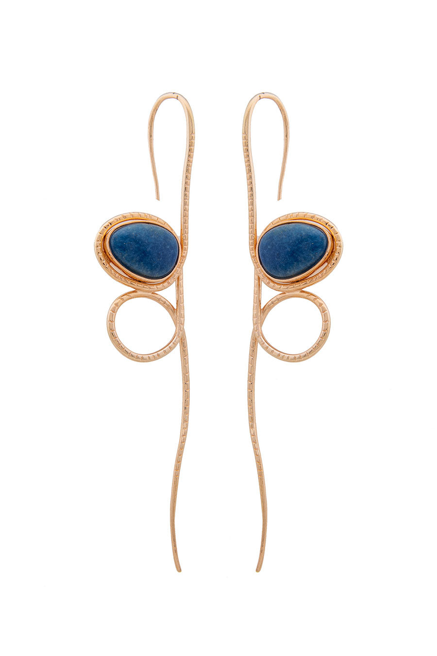 Twist Blue Quartz Earrings