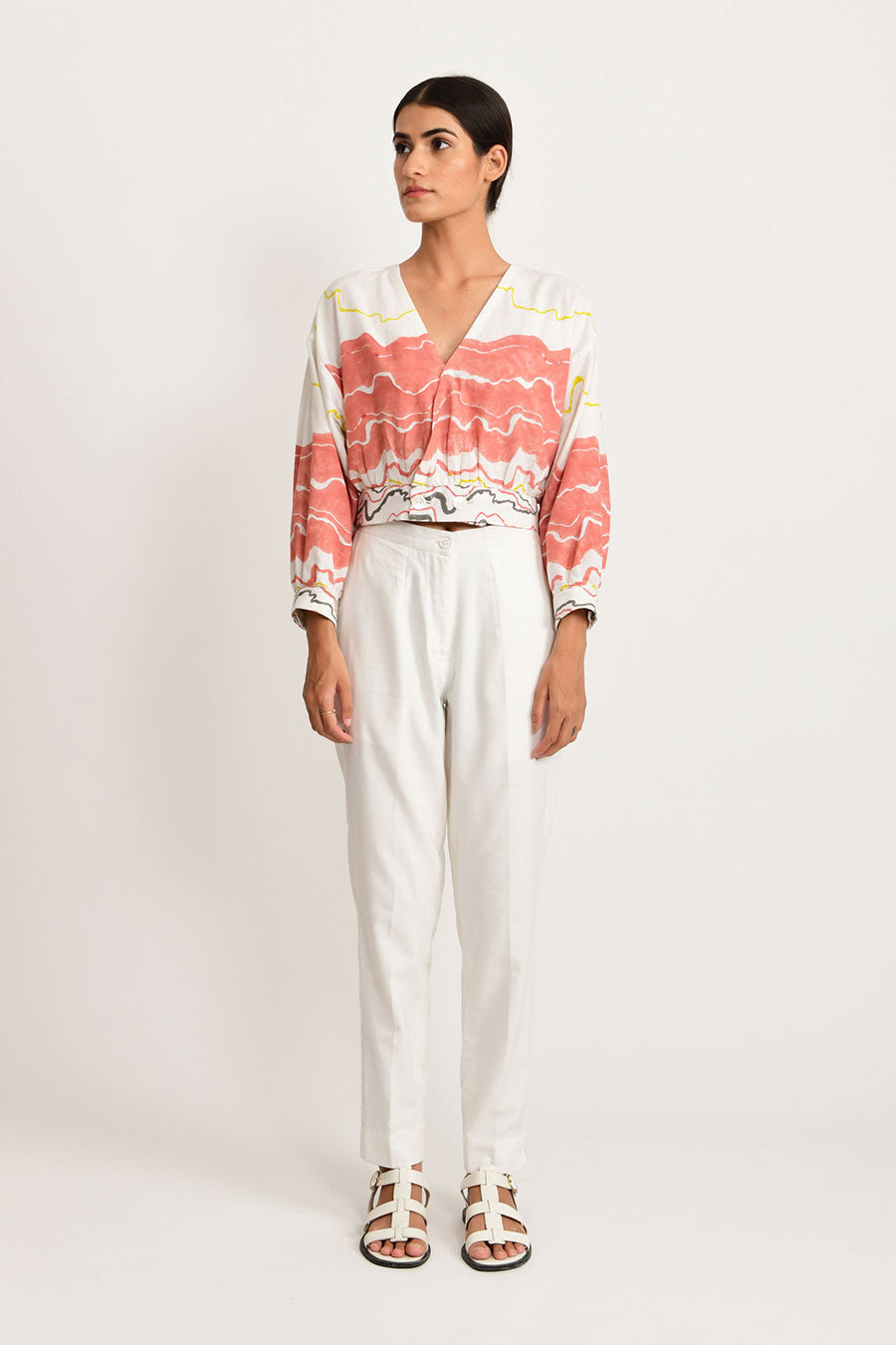 Salmon Flow Crop Top