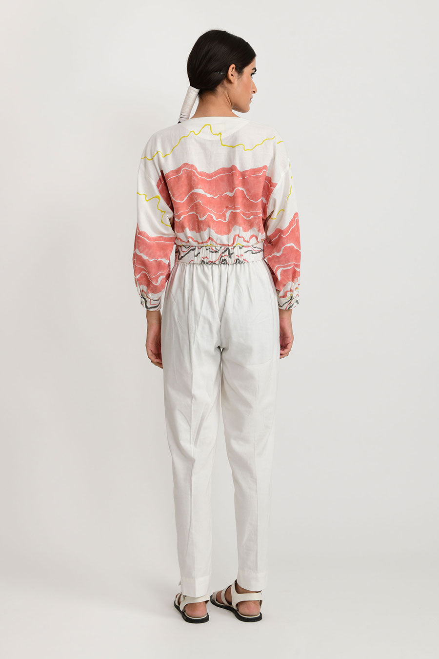 Salmon Flow Crop Top