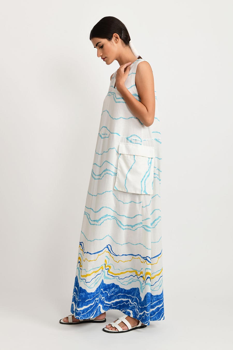 Blue Ocean Big Pocket Dress