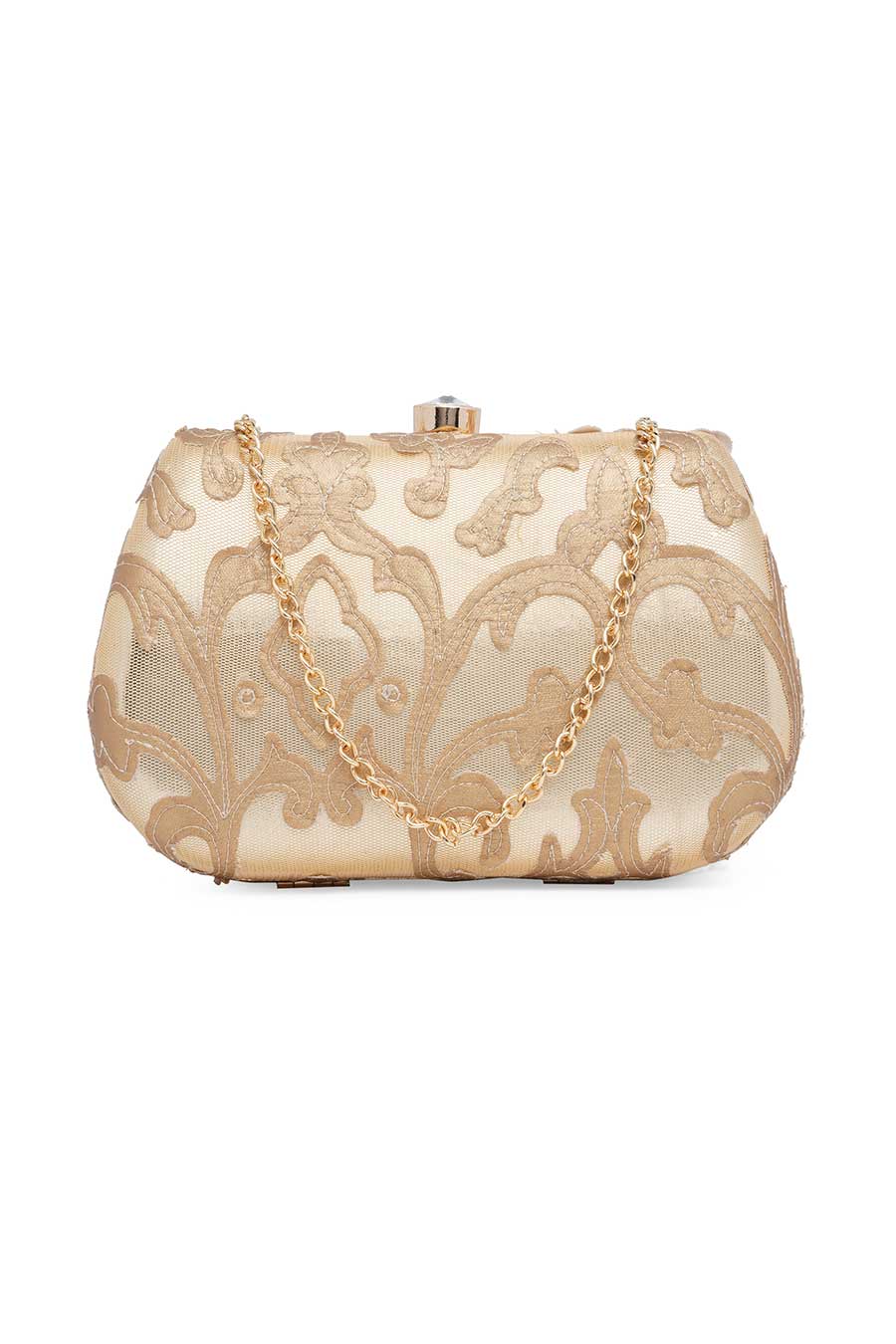 Gold Brocade Patchwork Clutch