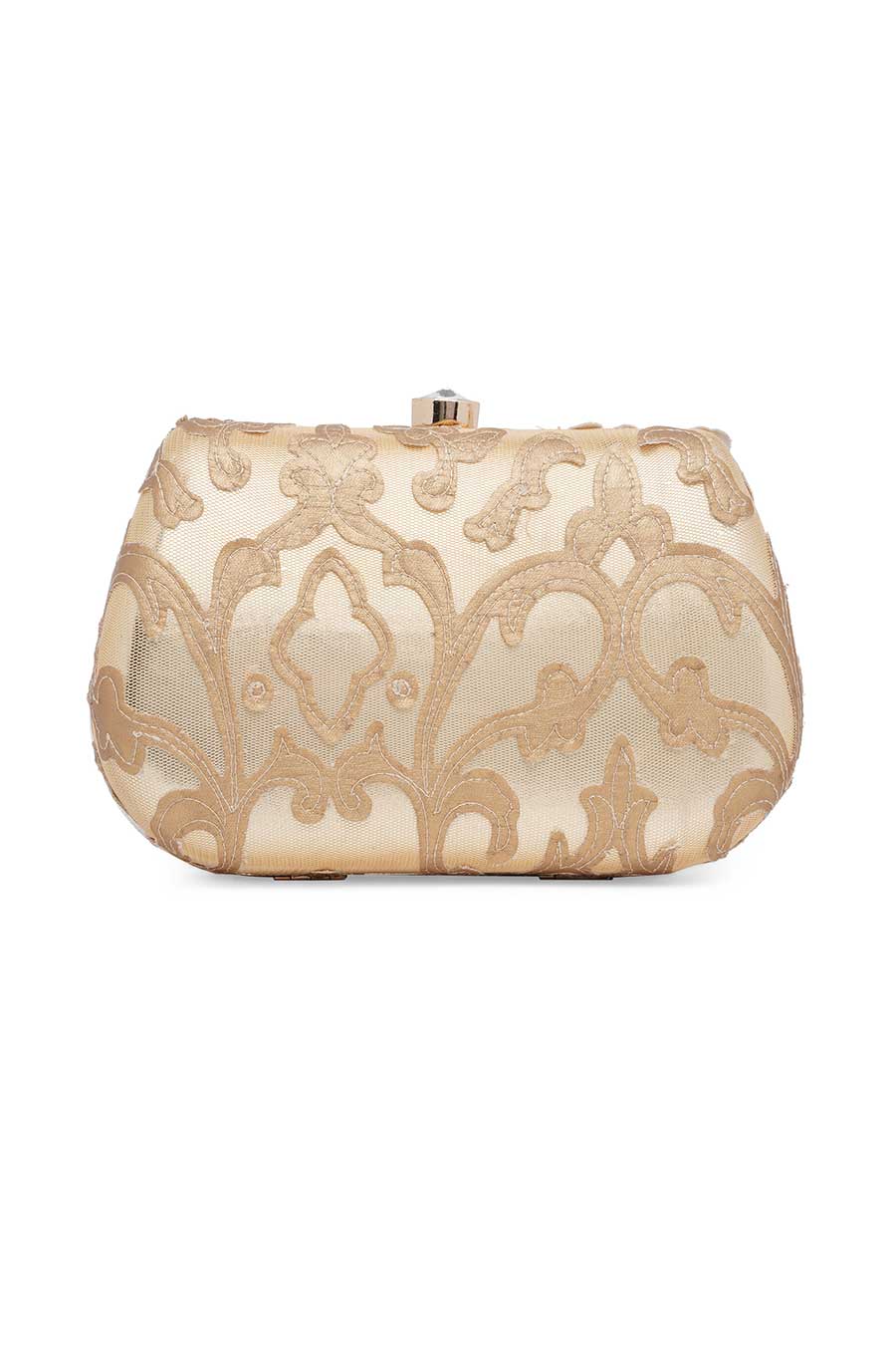 Gold Brocade Patchwork Clutch