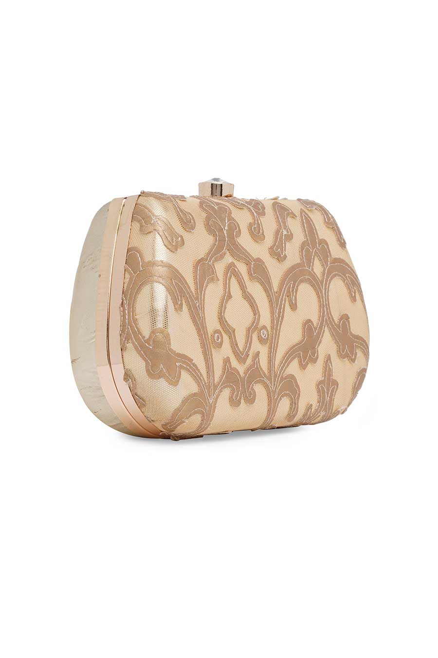 Gold Brocade Patchwork Clutch