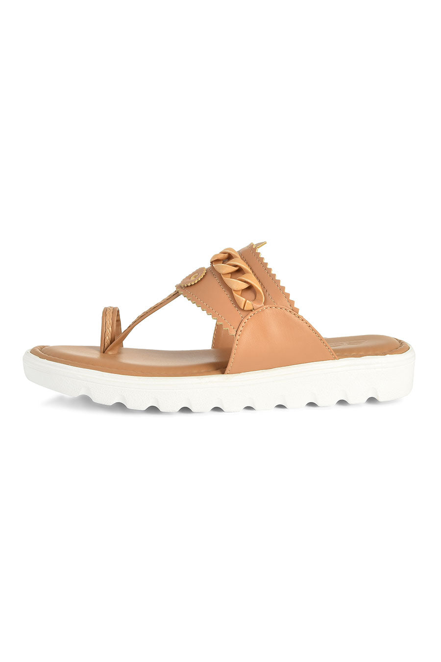 Nude Chain Confort Sole Kolhapuri