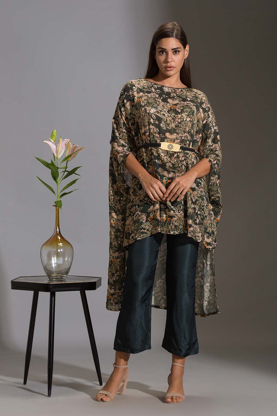 Sequined Kaftan Tunic & Pant Co-Ord Set