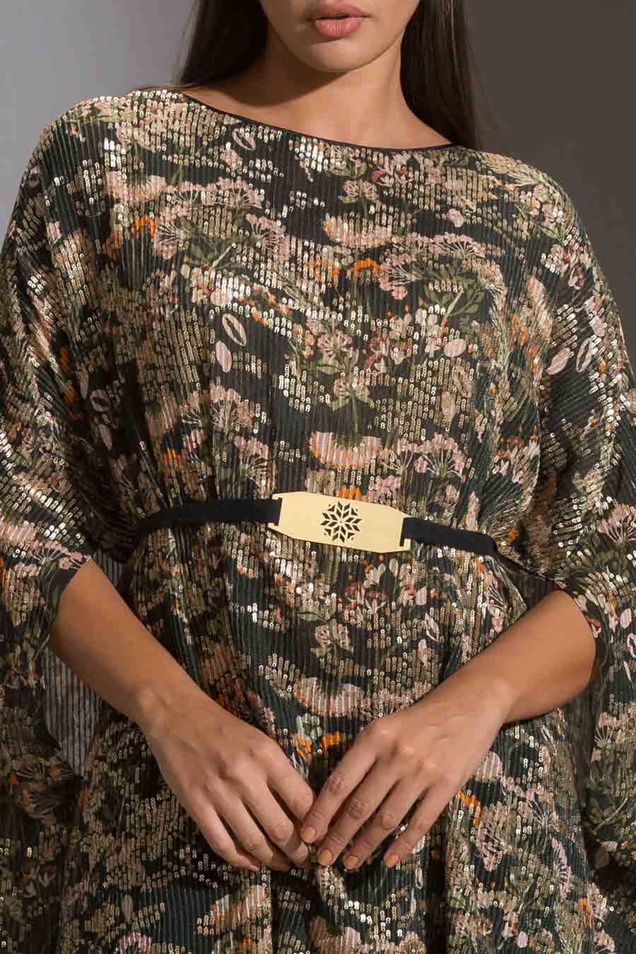 Sequined Kaftan Tunic & Pant Co-Ord Set