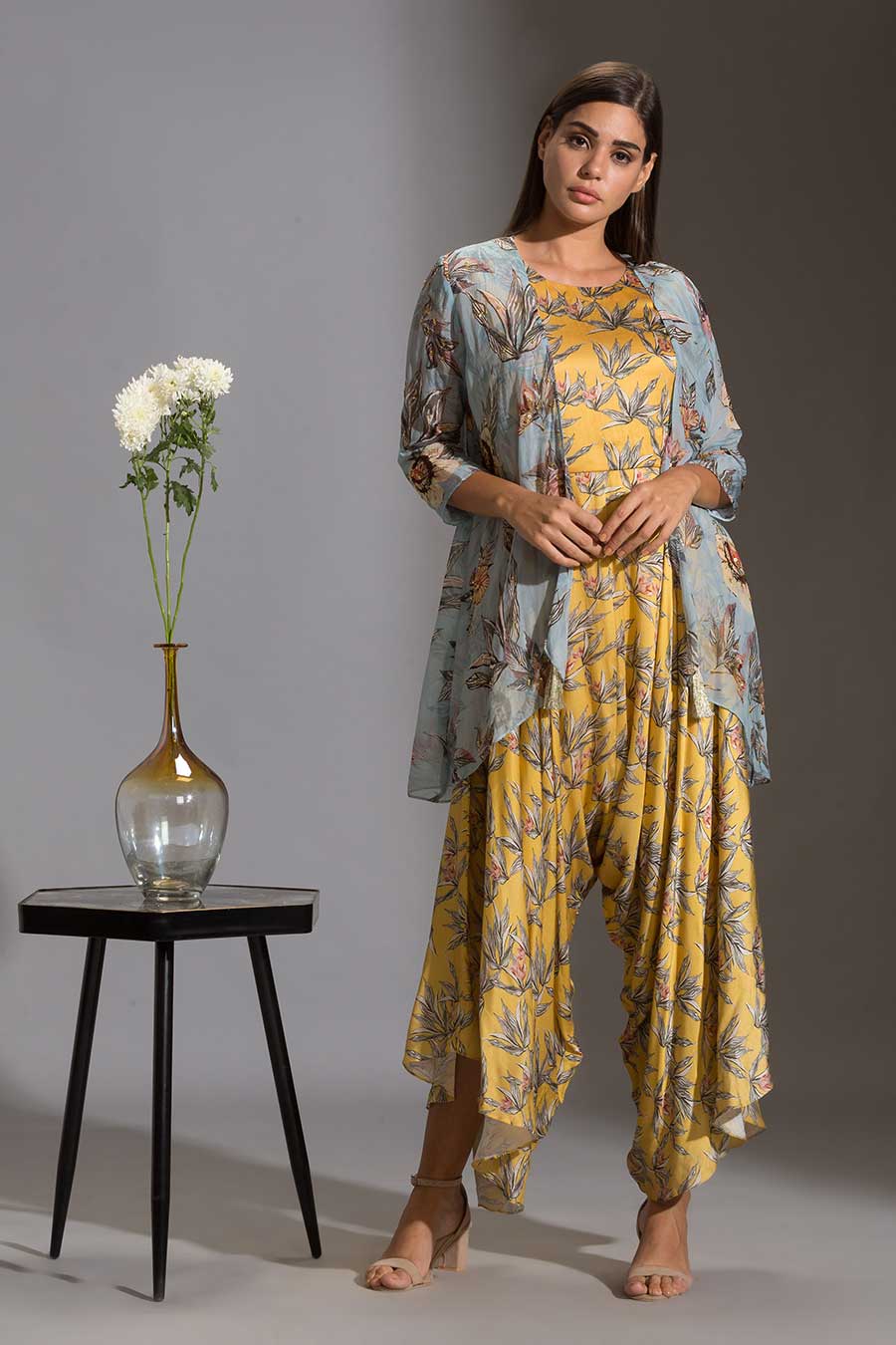 Dhoti jumpsuit with discount jacket