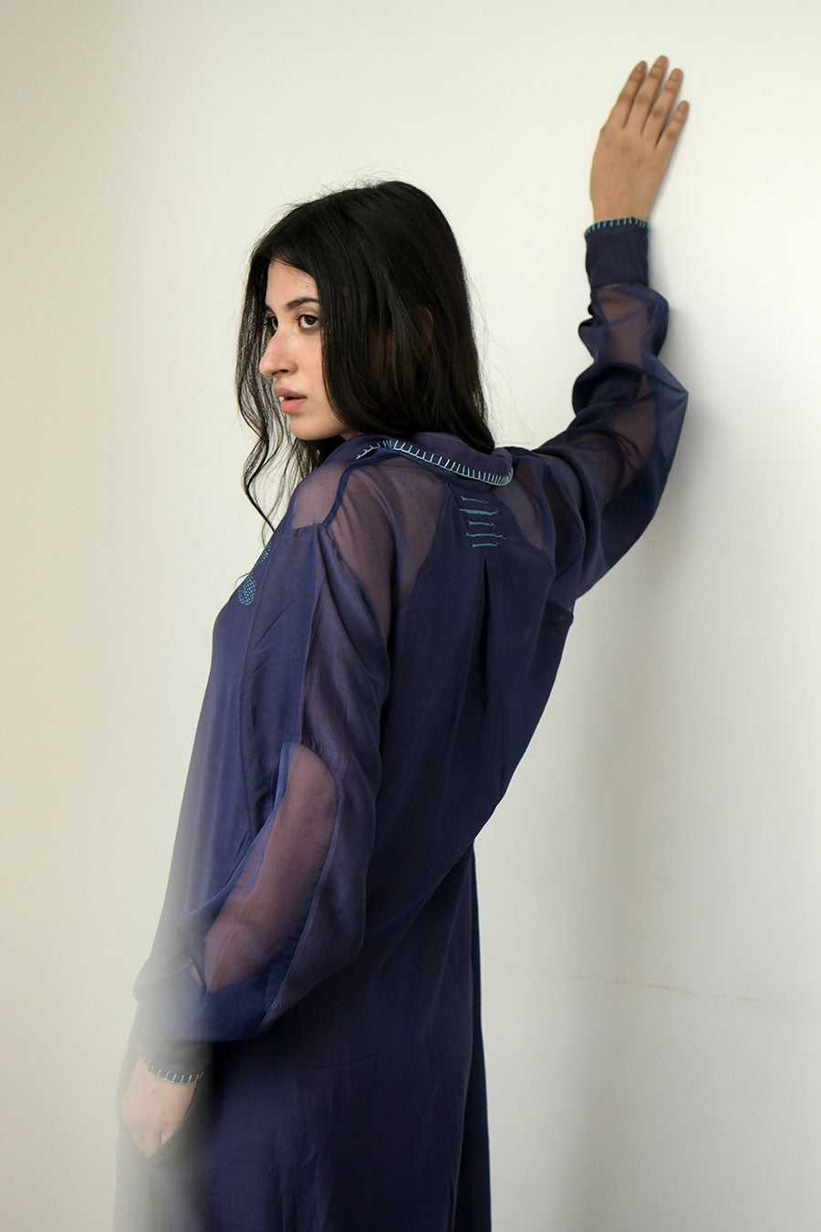 Indie Trance Blue Shirt Dress