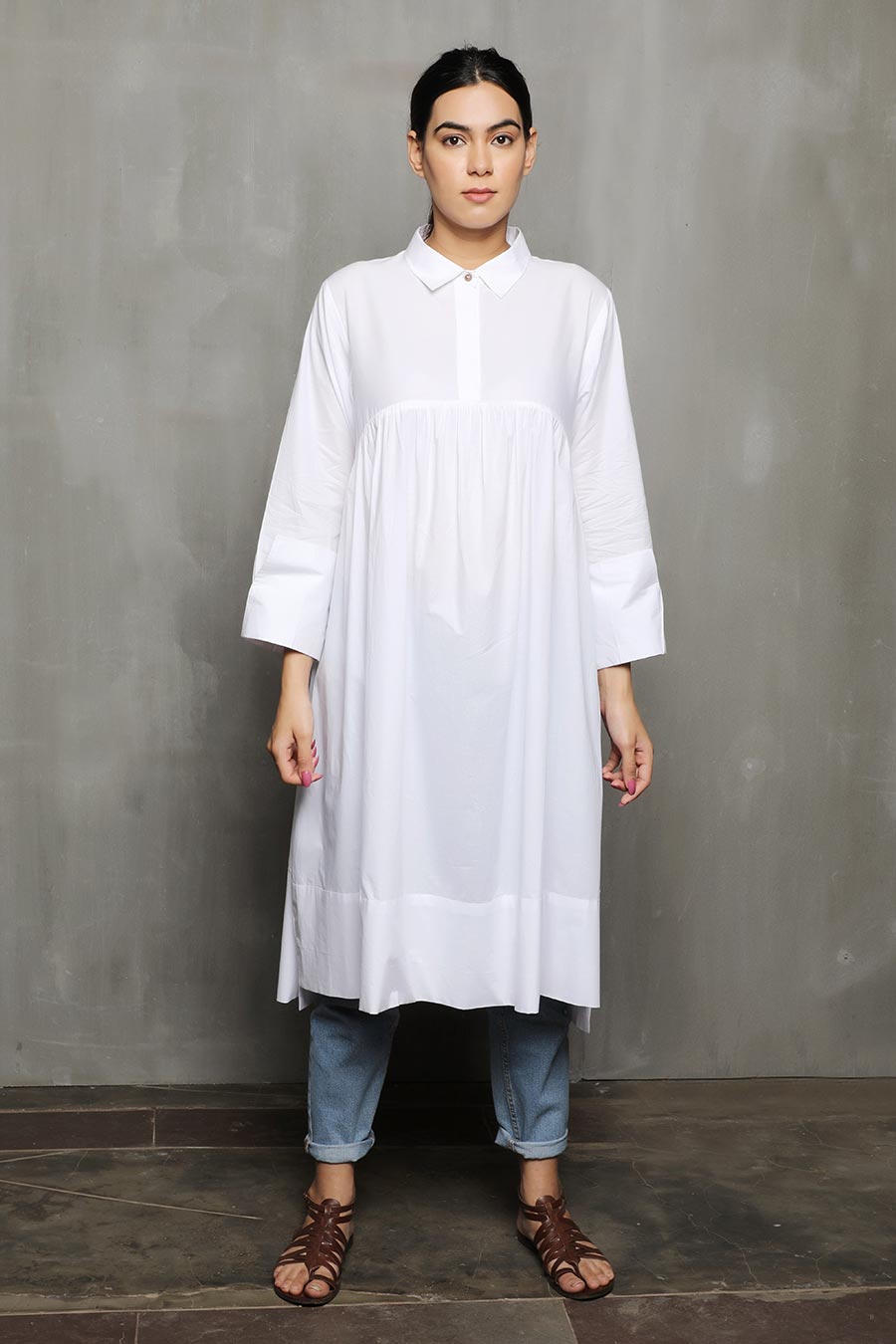 White cheap tunic dress