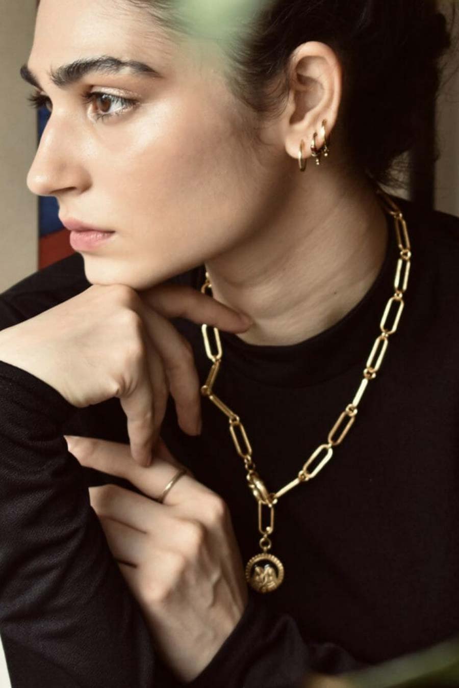 Shop Soul of the Twins Gemini Necklace by ZARIIN at House of Designers HOUSE OF DESIGNERS