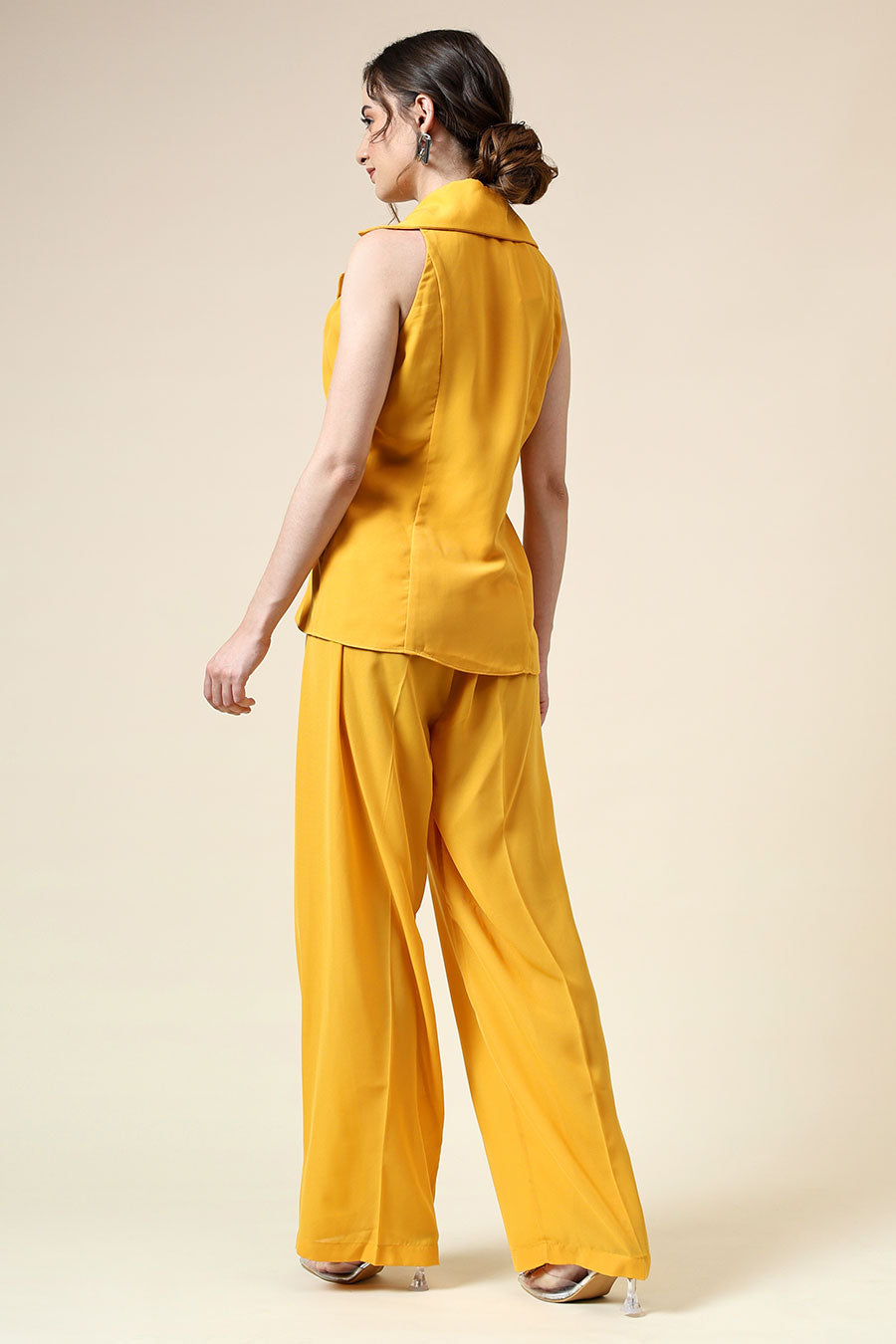 Yellow Floral Embellished Co-Ord Set