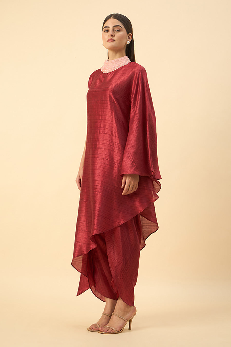 Copper Jewel Neck Tunic & Pant Set