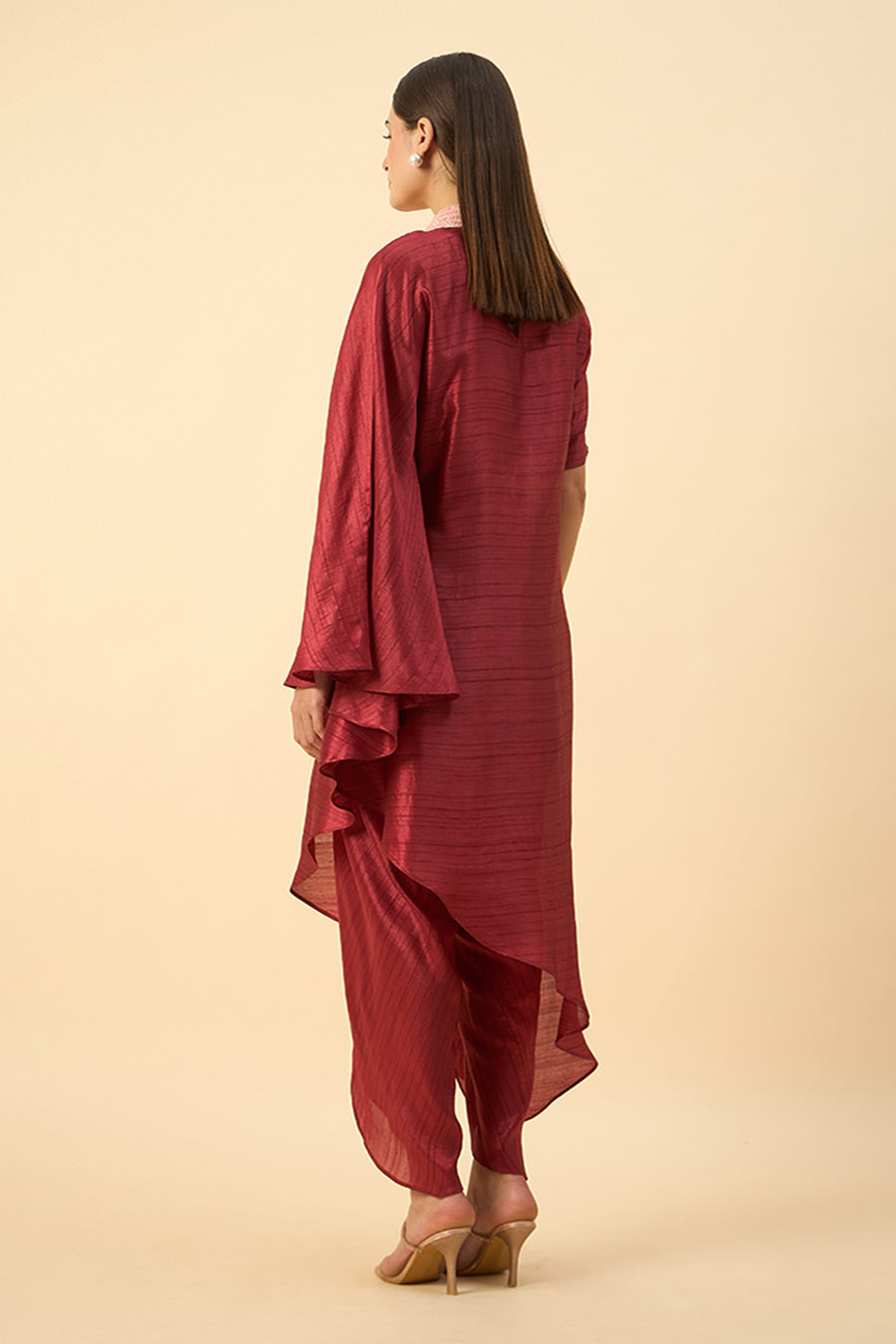 Copper Jewel Neck Tunic & Pant Set