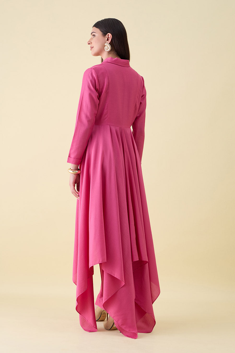 Pink Embroidered Handkerchief Blazer Co-Ord Set