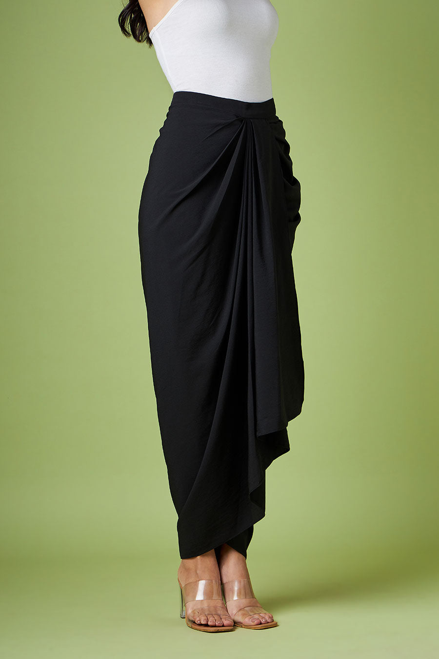 Black Drape Skirt