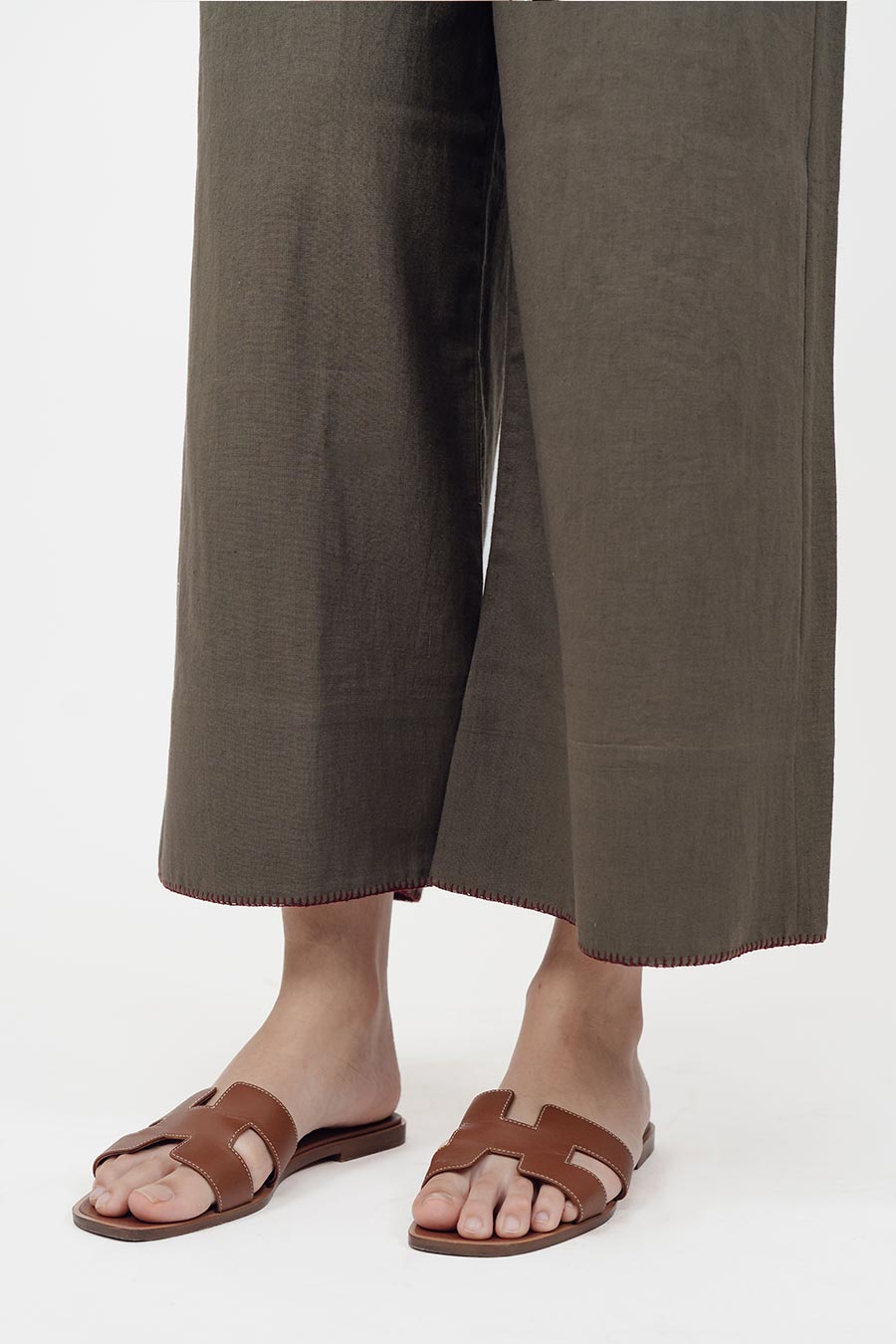 Ziya Olive Cotton Linen Co-Ord Set