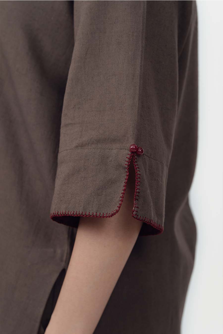 Ziya Smoke Cotton Linen Co-Ord Set