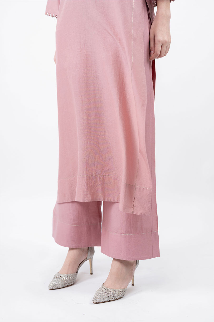 Sitaara Rose Cotton Silk Kaftan Co-Ord Set