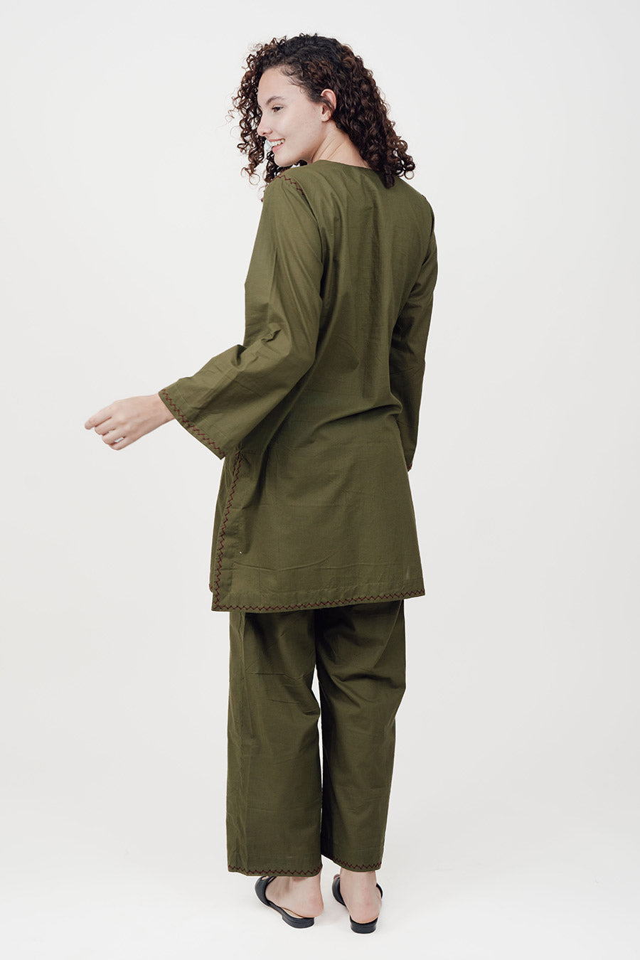 Rise Olive Cotton Co-Ord Set